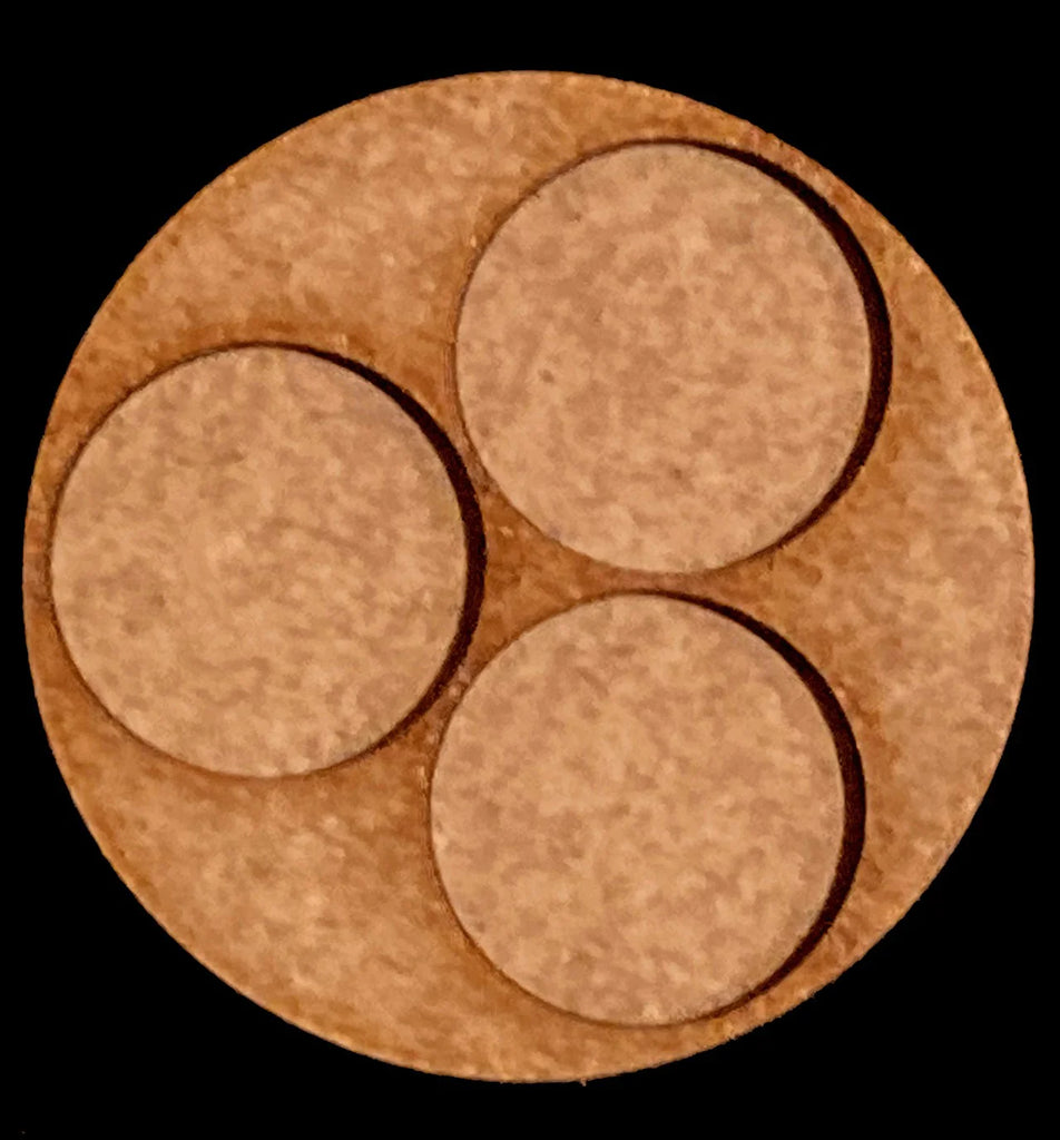 3 Man Round Movement Tray (2p bases)