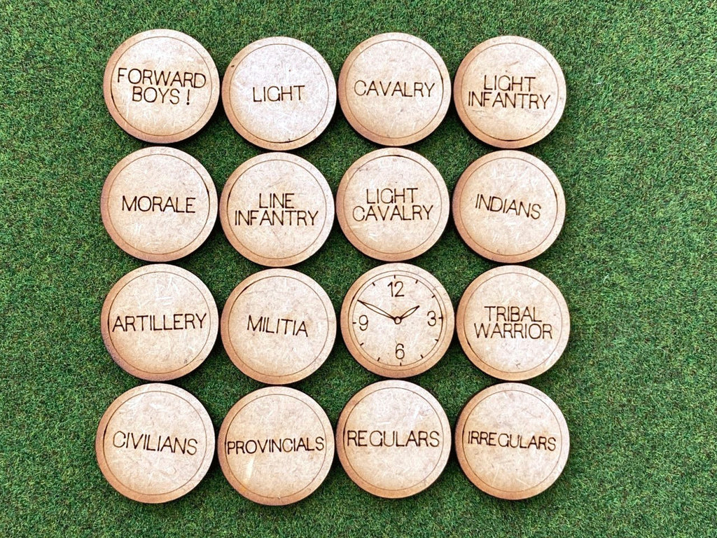 Muskets & Tomahawks "Deck of Chips" (unofficial set of 53 pieces)
