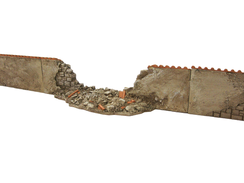 28mm 1:56 "Pantile Breached High Wall"