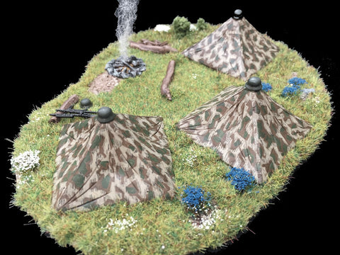 28mm 1:56 "Zeltbahn" German Camp Set