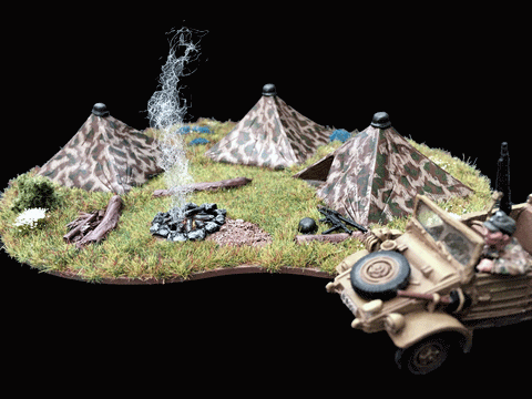 28mm 1:56 "Zeltbahn" German Camp Set
