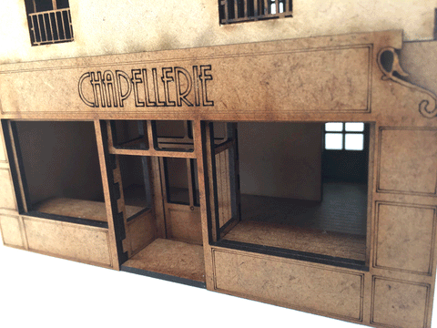 28mm 1:56 "Chapellerie" hat shop