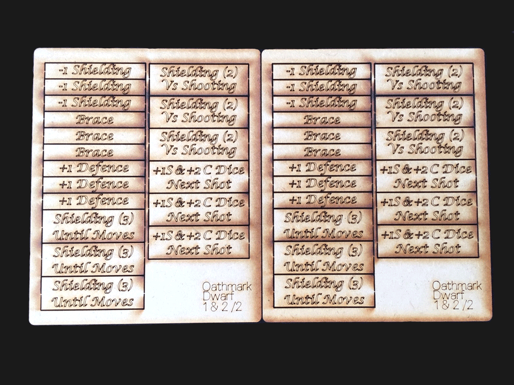 Oathmark Tokens "Dwarf Spell" Set