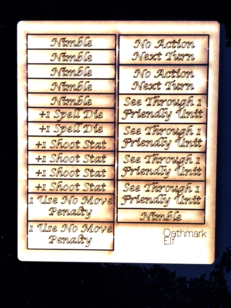 Oathmark Tokens "Elf Spell" Set