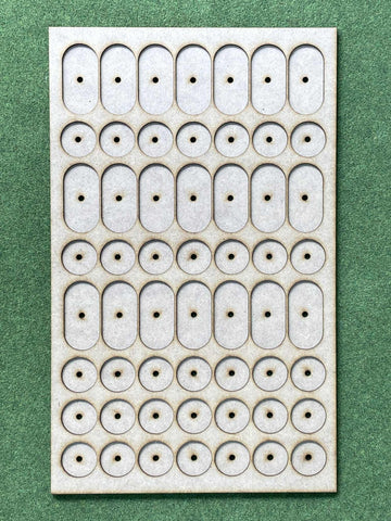 Storage Tray "Horse &  Foot"  21 Models on horse pill bases and 35 25mm round bases