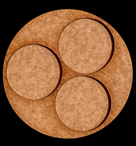 3 Man Round Movement Tray (2p bases)