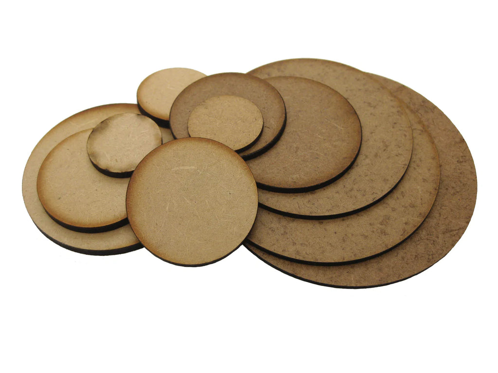 15mm Round Bases 2mm thick:  pack of 30