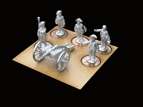 5 Man Artillery Movement Tray 1 (for 1p bases)