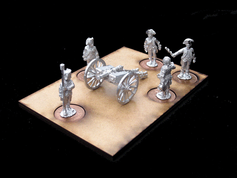 5 Man Artillery Movement Tray 2 (for 1p bases)