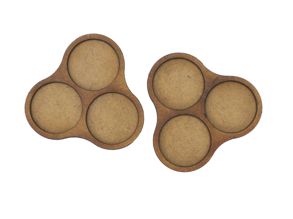 3/6 Man 25mm Skirmish Movement "Twin Trays B" for 25mm bases.