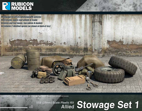 Allied : Rubicon 28mm 1/56 : Allied Stowage Set 1 (280033)