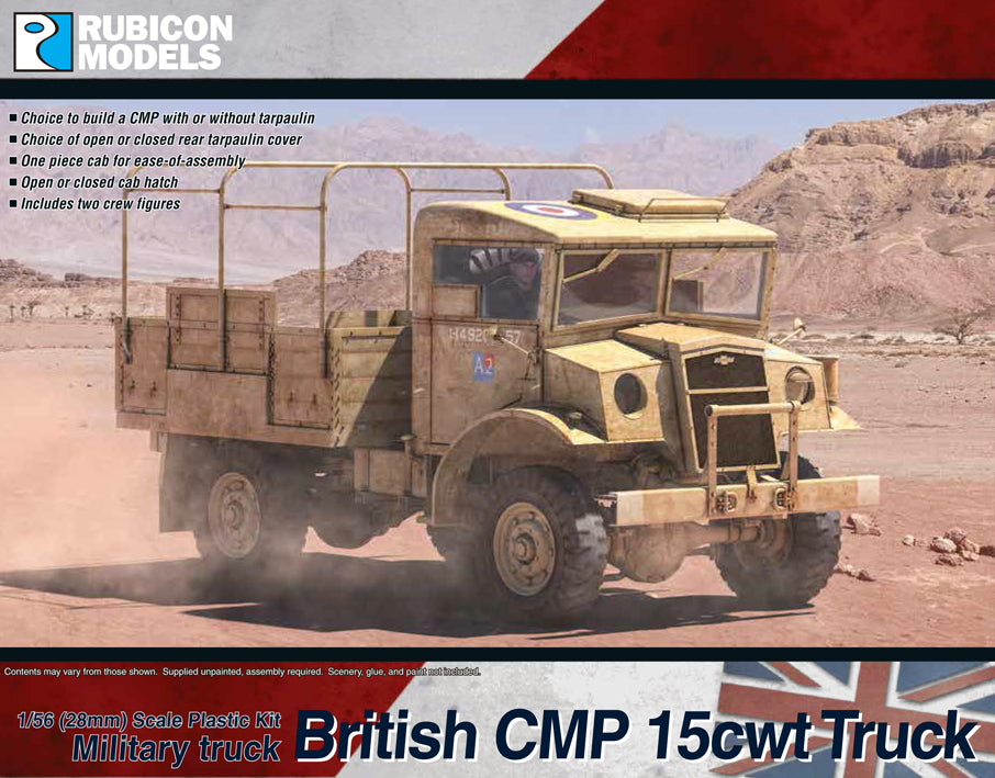 Allied : Rubicon 28mm 1/56 : British CMP 15cwt Truck (280056)