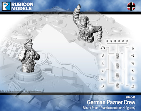 Axis : Rubicon 28mm 1/56 : German Panzer Crew : 4 figures (284041)