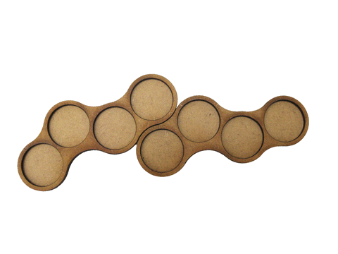 4/8 Man 25mm Skirmish Movement "Twin Trays C" for 25mm bases.