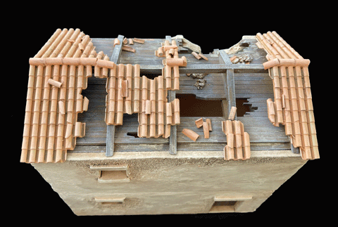 28mm 1:56 "Pantile Ruin A"