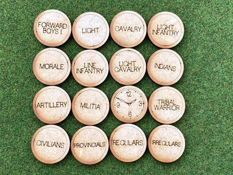 Muskets & Tomahawks "Deck of Chips" (unofficial set of 53 pieces)