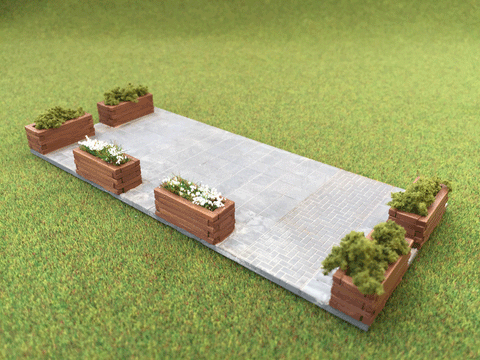 28mm 1:56 "Brasserie" front yard