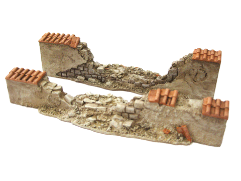 28mm 1:56 "Pantile Breached High Wall"