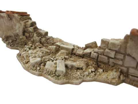 28mm 1:56 "Pantile Breached Low Wall"