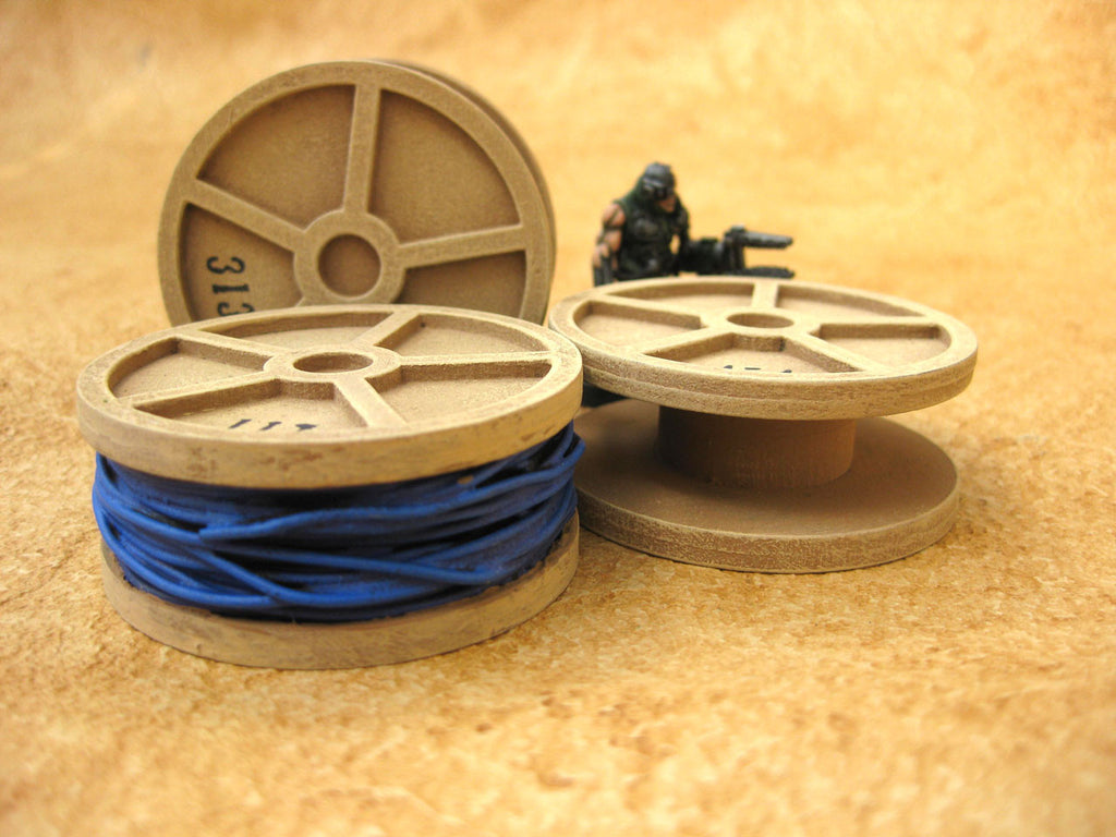 28mm 1:56 Sci-Fi "Cable Reels" Set of 3