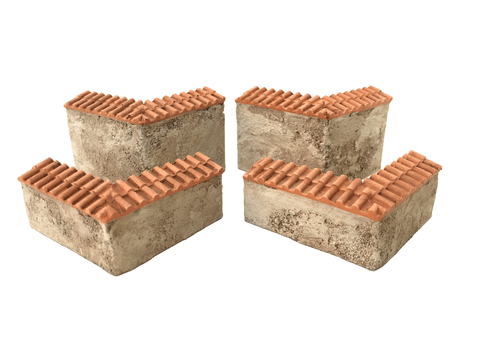 28mm 1:56 "Pantile Corner Walls"