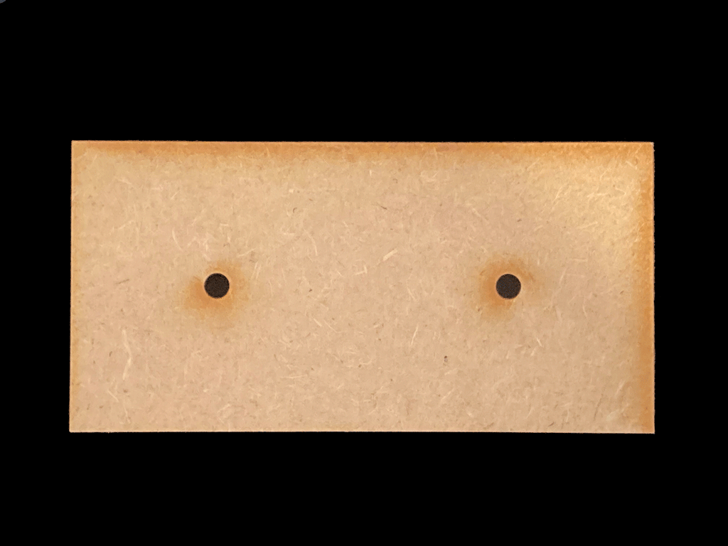 Drilled 100mm x 50mm  rectangular Bases 3mm thick:  pack of 3