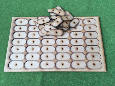 Storage Tray F (Box liner tray for 42  models) on 25mm x 50mm pill bases  INCLUDING horse pill bases