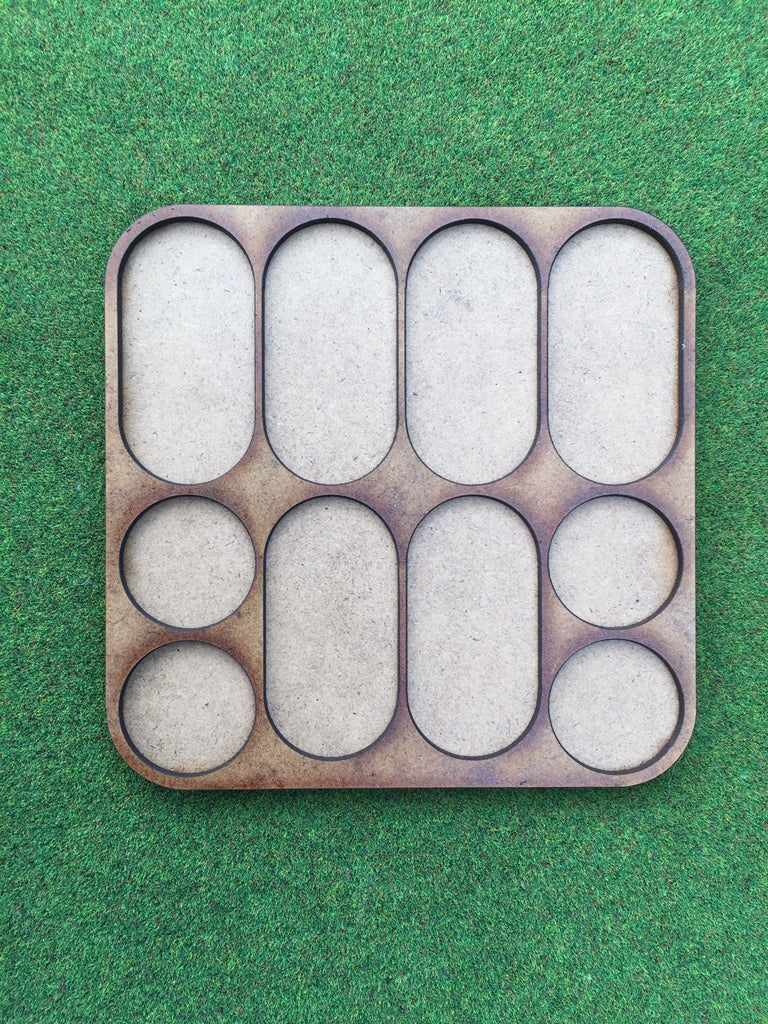 Foot Cavalry Movement Tray (25mm pill bases & 25mm round) 6 horse 4 foot