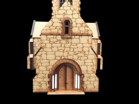 28mm 1:56 "Eglise" (French Church) STONE WALL VERSION