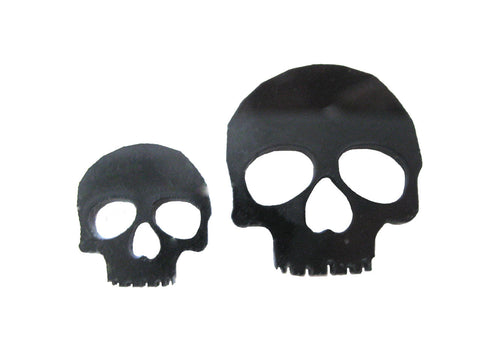 Large Skull Tokens 3mm Black Acrylic set of 12