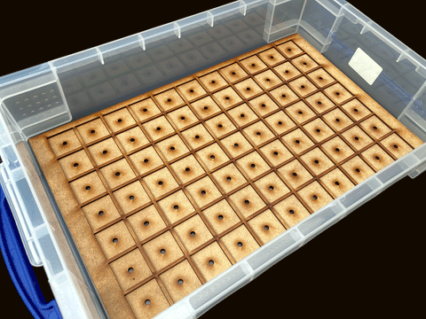 Storage Tray  ( Box liner for 77 Models ) On 25mm square bases