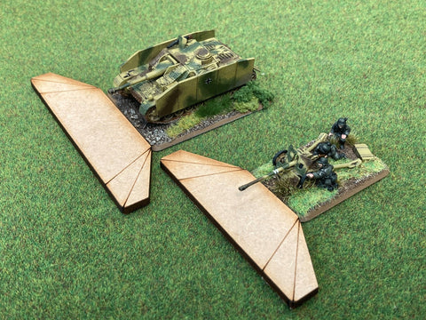 45 / 90 / 120  Degree MDF  "Arc of Fire Template Set" (may be suitable for O Group)