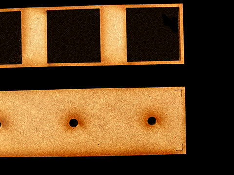 Movement Tray for 5 Oathmark skirmish models on 25mm square bases (magnet holes)