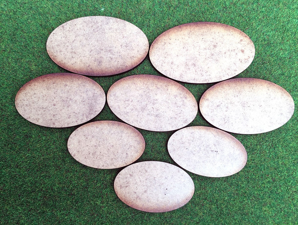 "Mixed Oval Bases" Set of 8