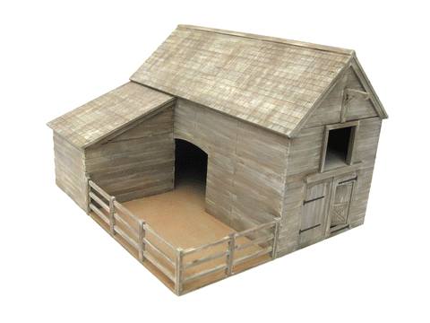 28mm 1:56  "Wooden Barn"