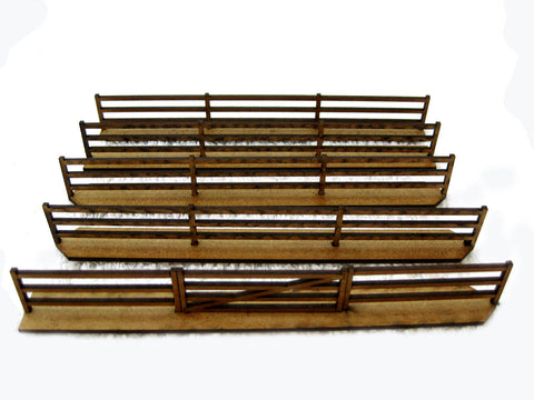 28mm 1:56 Post and Rail Fences 1.8M (Approx 6')