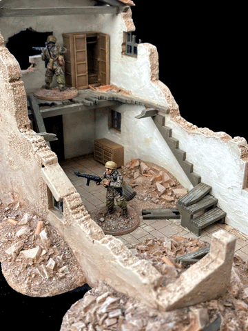 28mm 1:56 Pantile Rubble Piles (set of 8 cast resin pieces)