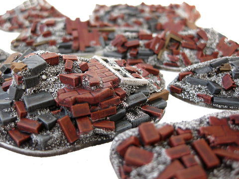 28mm 1:56 Resin Rubble Piles set of 8