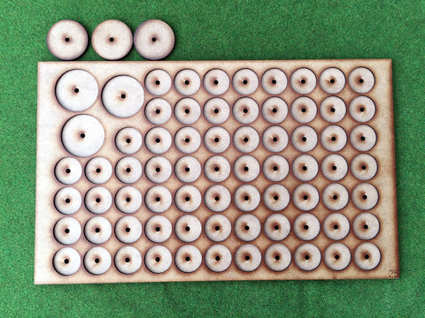 Storage Tray D (Box liner for 69 models) on 25mm round bases  + leaders SAGA