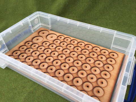 Storage Tray D (Box liner for 69 models) on 25mm round bases  + leaders SAGA
