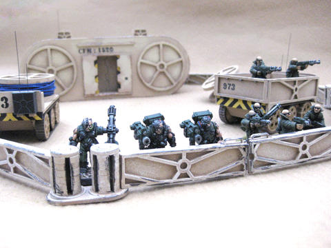 28mm 1:56 Sci-Fi "Perimeter Fence"