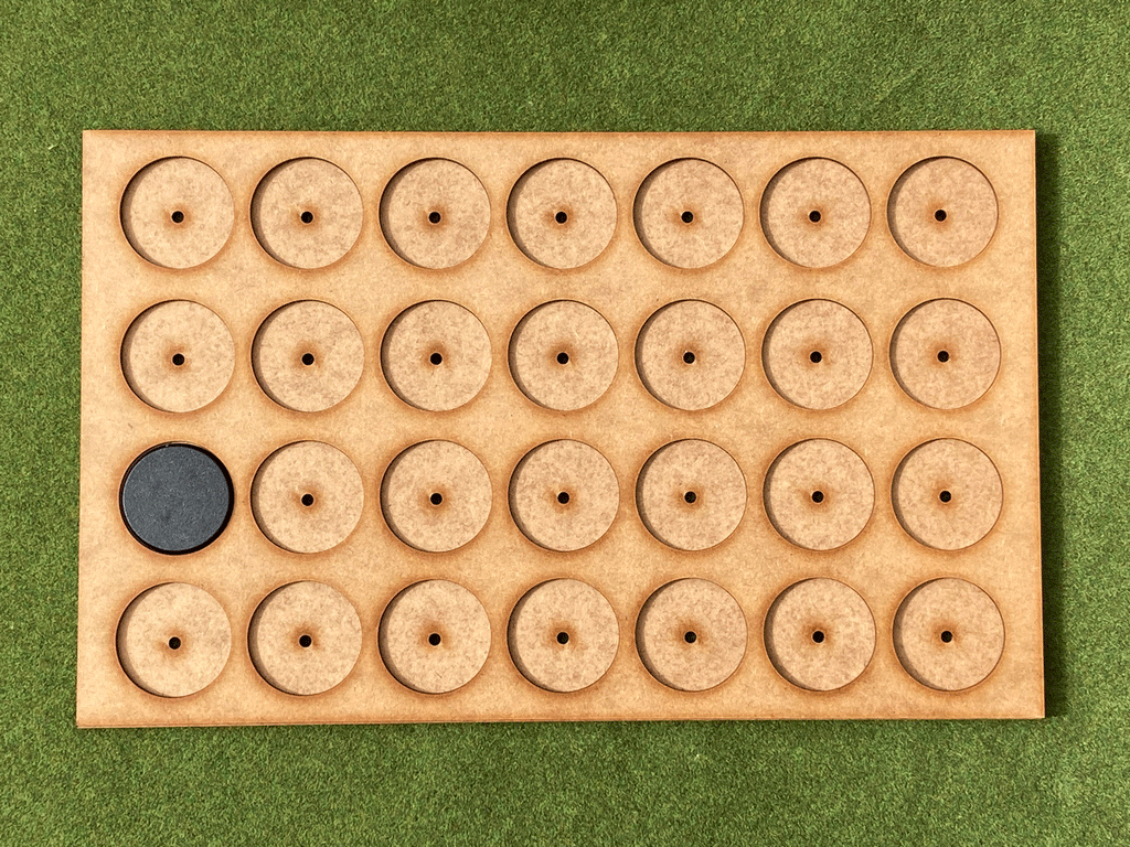 Storage Tray ( Box liner for 28 Models ) On 40mm round bases