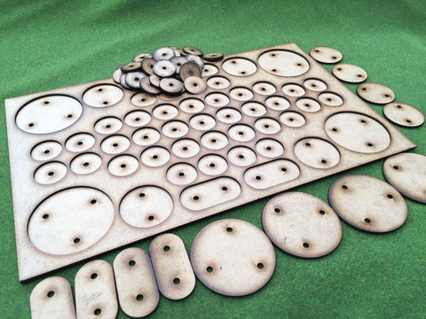 Storage Tray C (for 49 models) on 25mm round bases + support