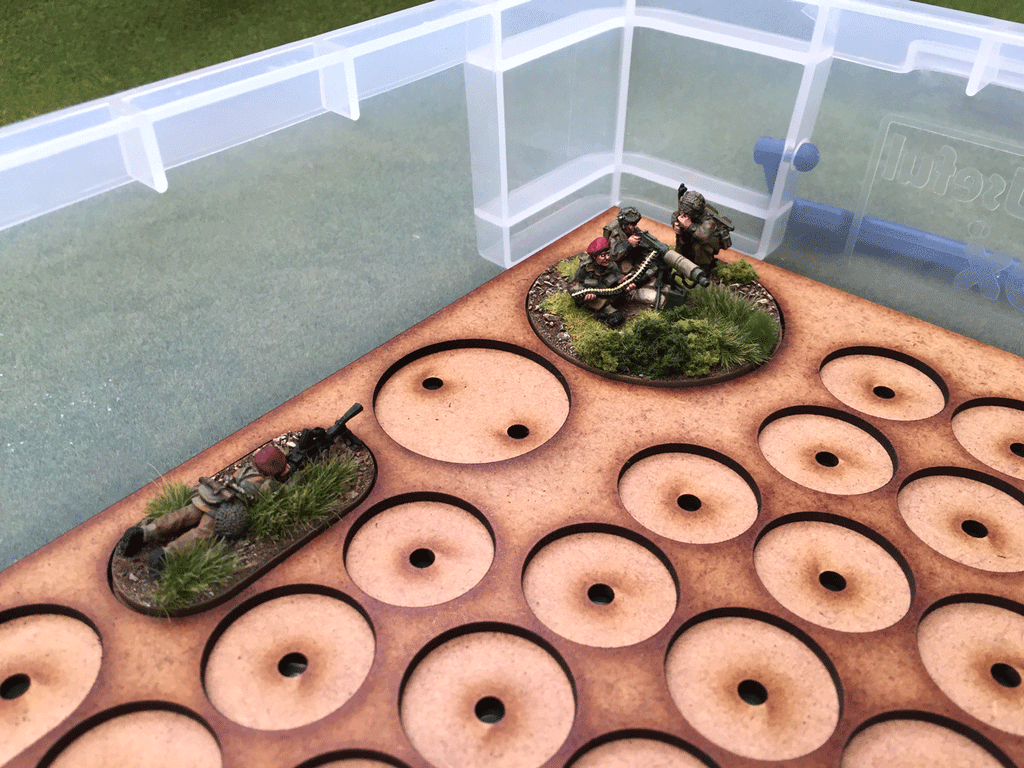 Storage Tray B (for 49 models) on 25mm round bases + support