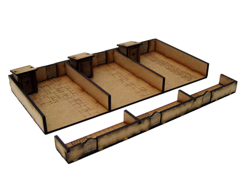 20mm 1:72 "The Terrace Front and Back Yards Set"